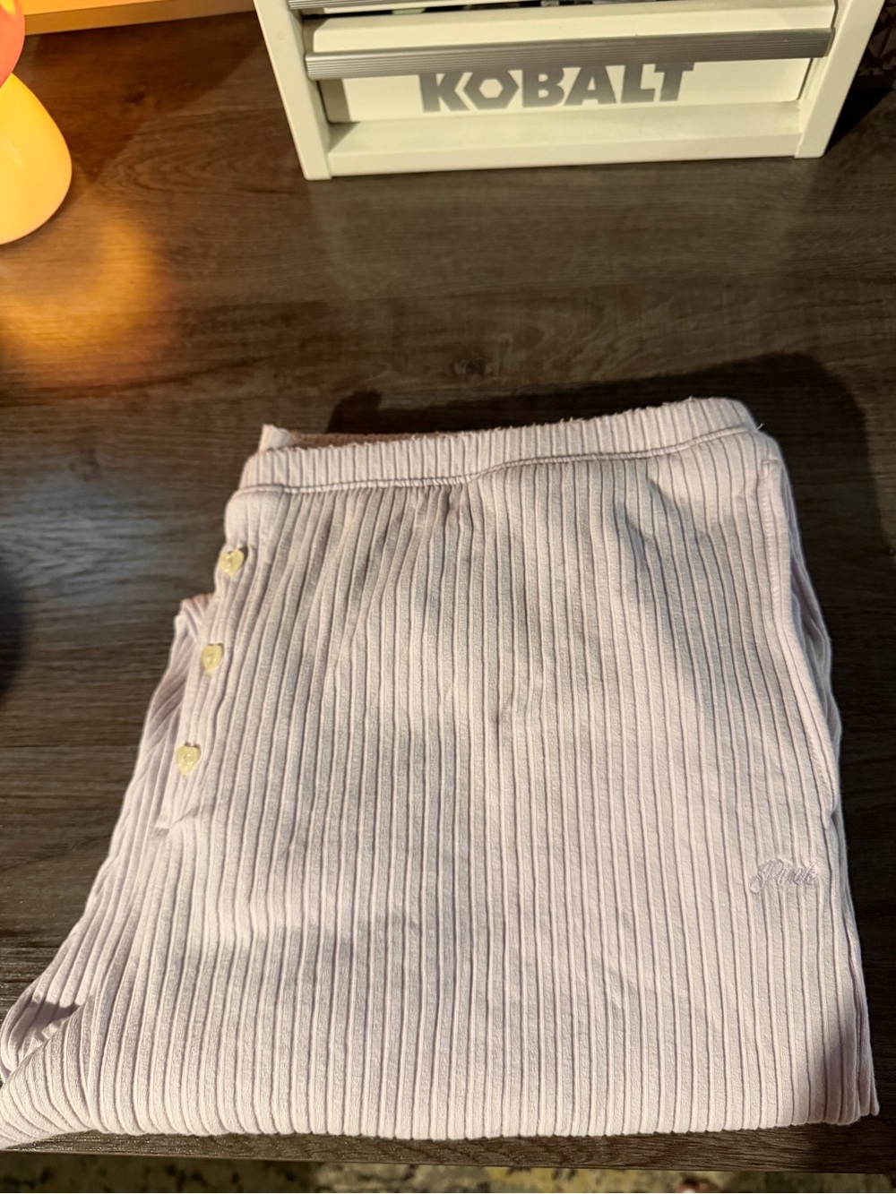 Lilac Ribbed Two-Piece Lounge Set - Picture 2 of 4